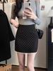 Lace Patchwork Polka Dot High Waist A-Line Skirt - Spring/Summer Anti-Exposure Slimming Hip-Hugging Style for Women