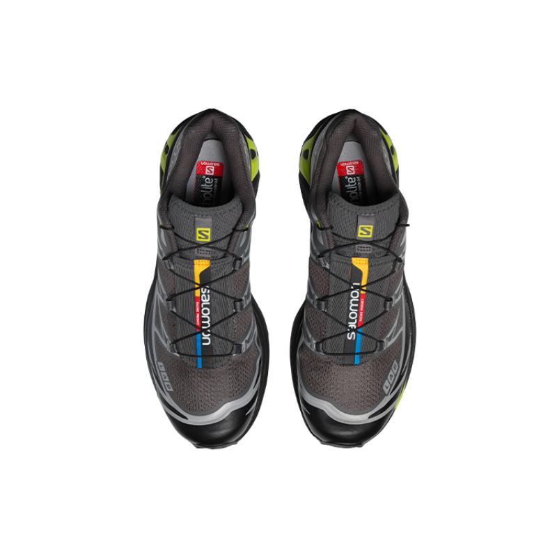 SALOMON XT 6 'Brown Neon Green' Sneakers 416870