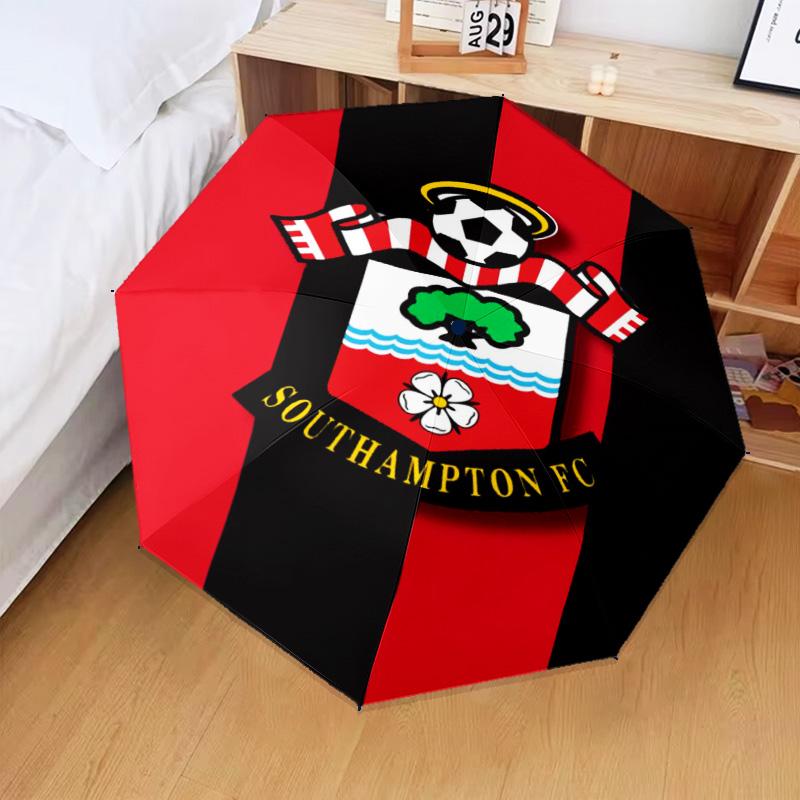 1PC Fc Crest Design Printed Umbrella Folding umbrella, automatic umbrella 8-Frame for Travel, camping Fan gifts Christmas Gifts