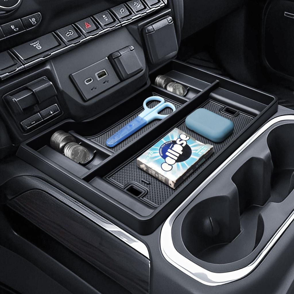 Center Console Organizer Gear Shift For 2019-2025 Chevy Silverado/GMC Sierra 1500 Full Console w/Bucket Seats Only Storage Box