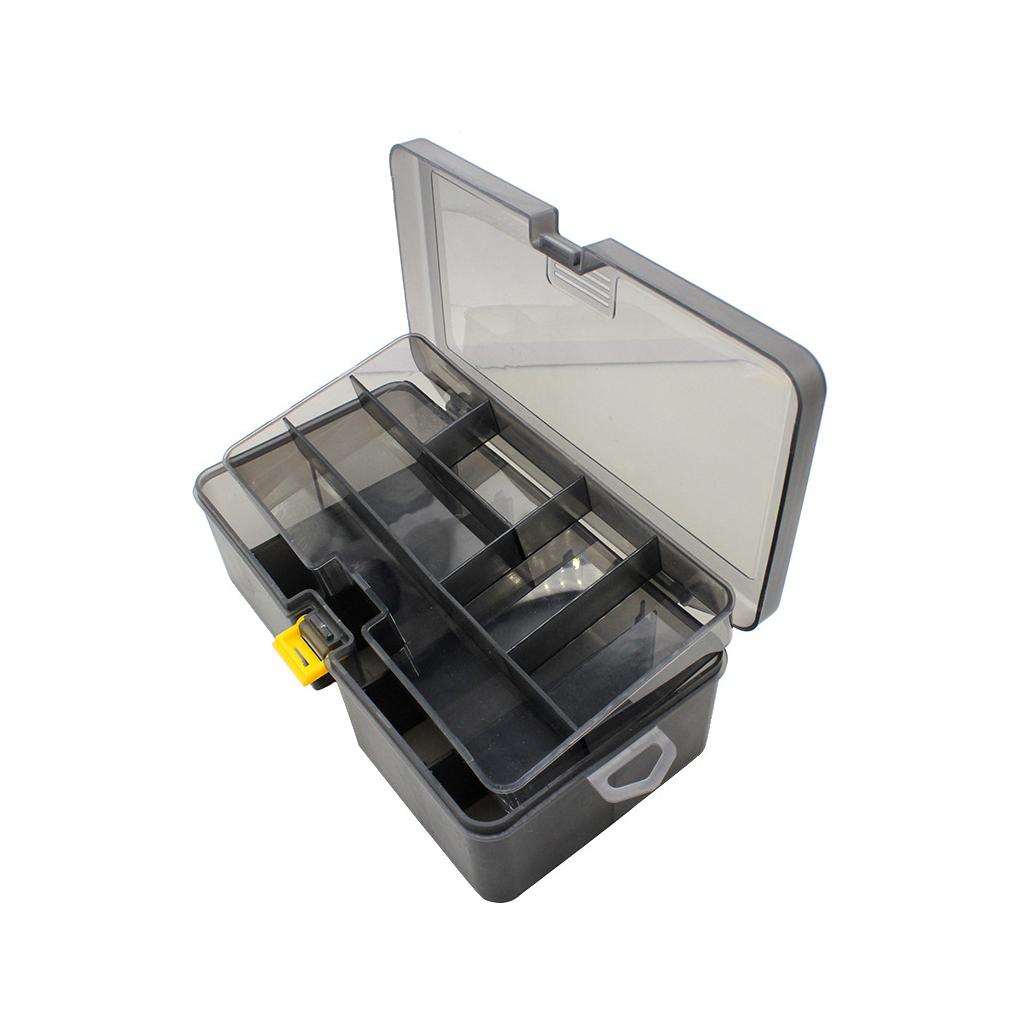 

Box Storage Bait Lure Double Layer Compartments Organizer Tool Case Fishing Hook Supply Outdoor Grids Practical