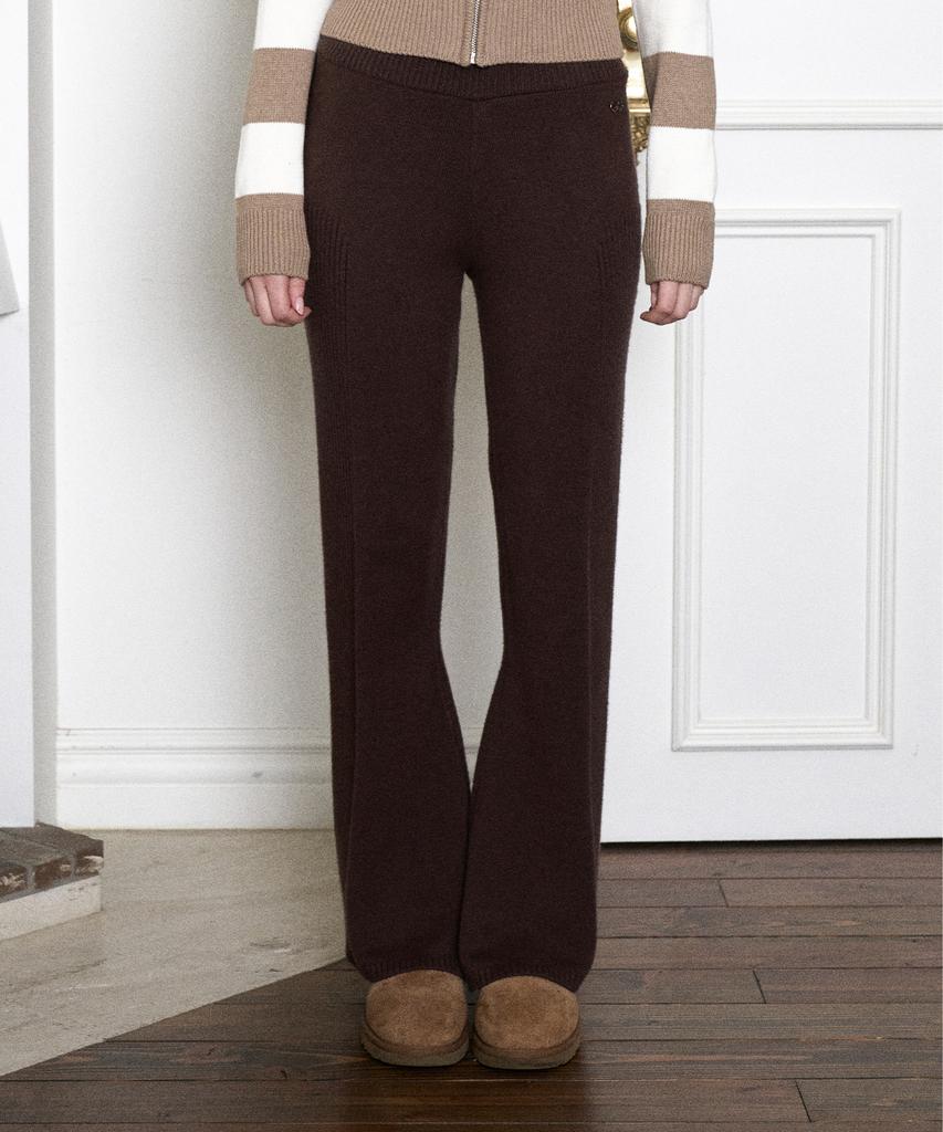 AMES-WORLDWIDE Knit Leggings Pants Brown