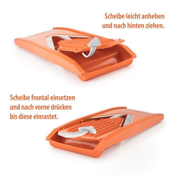Mandoline - börner - v1 classicline basic - acier inoxydable - poussoir de sécurité - découpe rapide