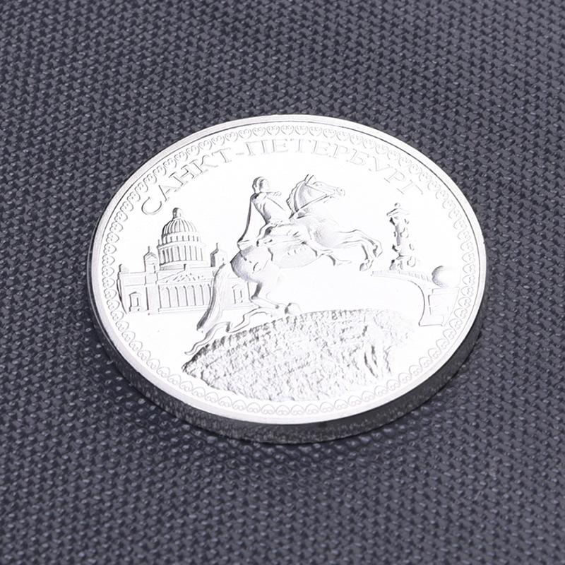 St. Petersburg commemorative coins, Russian gold relief coins, collectible ornaments, gold coins, coins, badges, small gifts