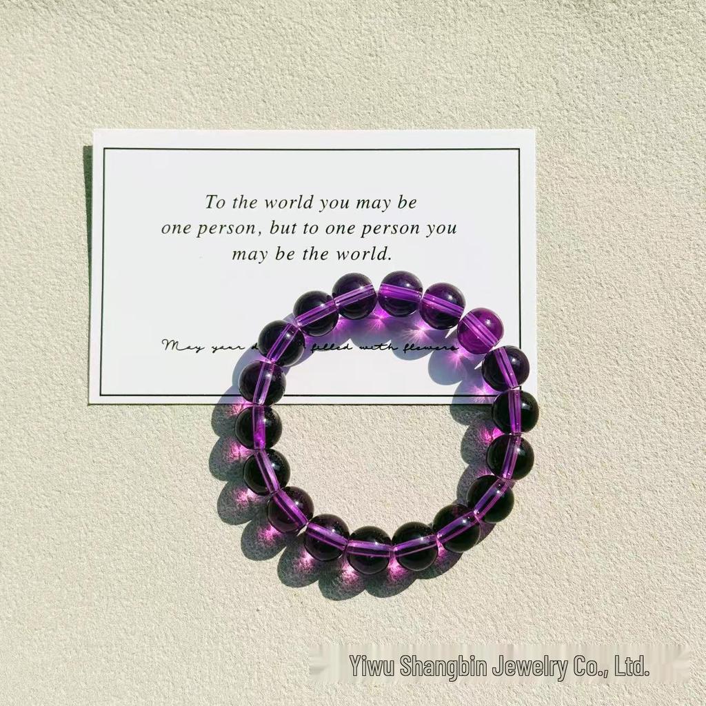 Multicolor Crystal Beaded Bracelet - Women's Korean Style Friendship Jewelry