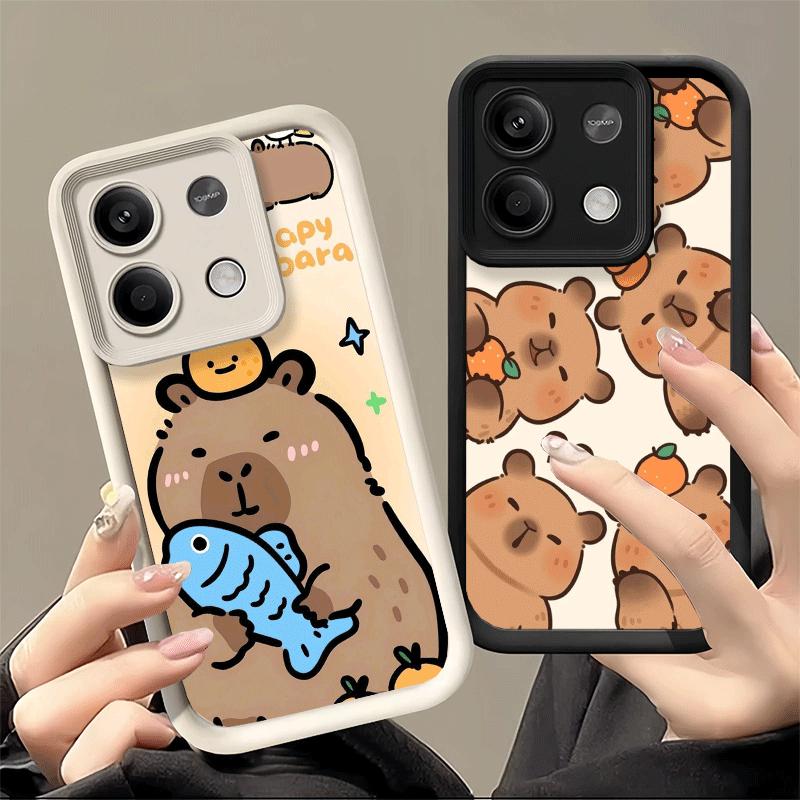 Funny Capybara Cartoon Cute Soft Phone Case for Xiaomi Poco X7 X6 X5 Pro X4 Gt X3 F7 Ultra M8 M7 Redmi 15C 15 14C 13 13C 12 12C