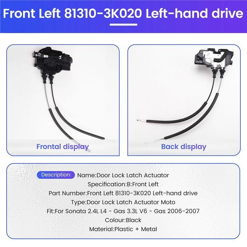 Powerful Car Door Lock Actuator Door Lock Latch Motor For Hyundai Sonata 2.4L L4-Gas 3.3L V6-Gas 2006-2007