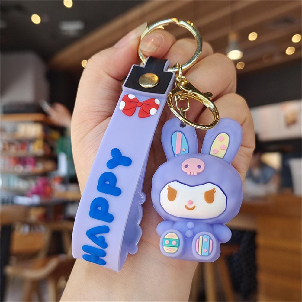 

Cute Sanrio Keychain Pendant Cartoon Kuromi Doll Keychain Backpack Pendant Doll Machine Small Gift