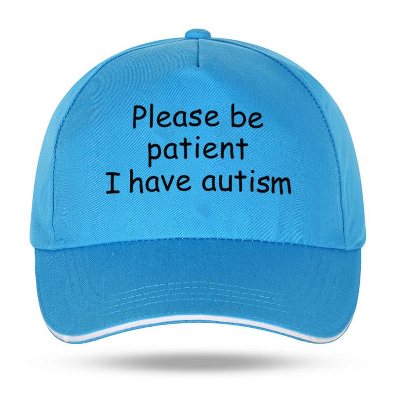 Please Be Patient I Have Autism Cap Baseball Cap Hat Outdoor Fish Women Printed Czapka Bonnet Spring Casual Unisexs cap