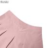 ZANZEA Women Long Sleeve Blouse and A-line Skirts Casual Two Piece Suit Sets