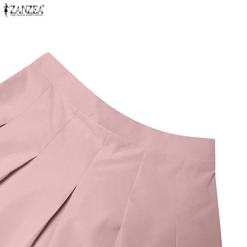 ZANZEA Women Long Sleeve Blouse and A-line Skirts Casual Two Piece Suit Sets