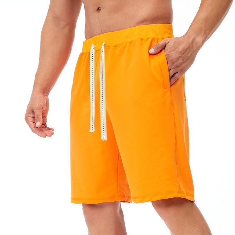 Men's Loose Shorts EU Size Summer Casual Five-point Pants Beach Pants Drawstring Sports Shorts, Men's Fitness Pants