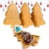 With Compartments Wooden Tray Smooth Surface Dessert Boards Wooden Christmas Tree Plate  Appetizers