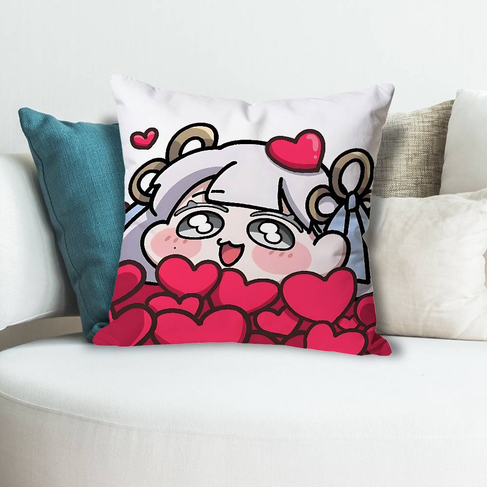 JJinhsi WWuthering Waves Anime Celebrity Merchandise AllMatch Printed Pillow Case Sofa Car Office Room Decoration Protector