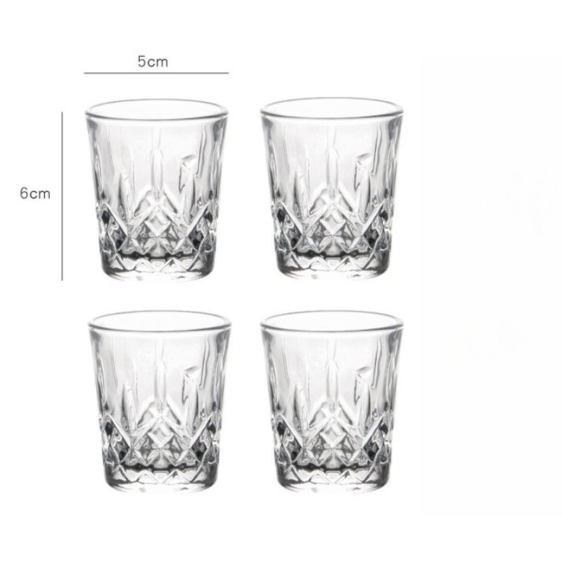 

Retro Small Wine Glass Transparent Cocktail Glass Beer Cup Glass Containers for Foodglass Cups Luxury Wine Glasses Bar Glassware 4pcs