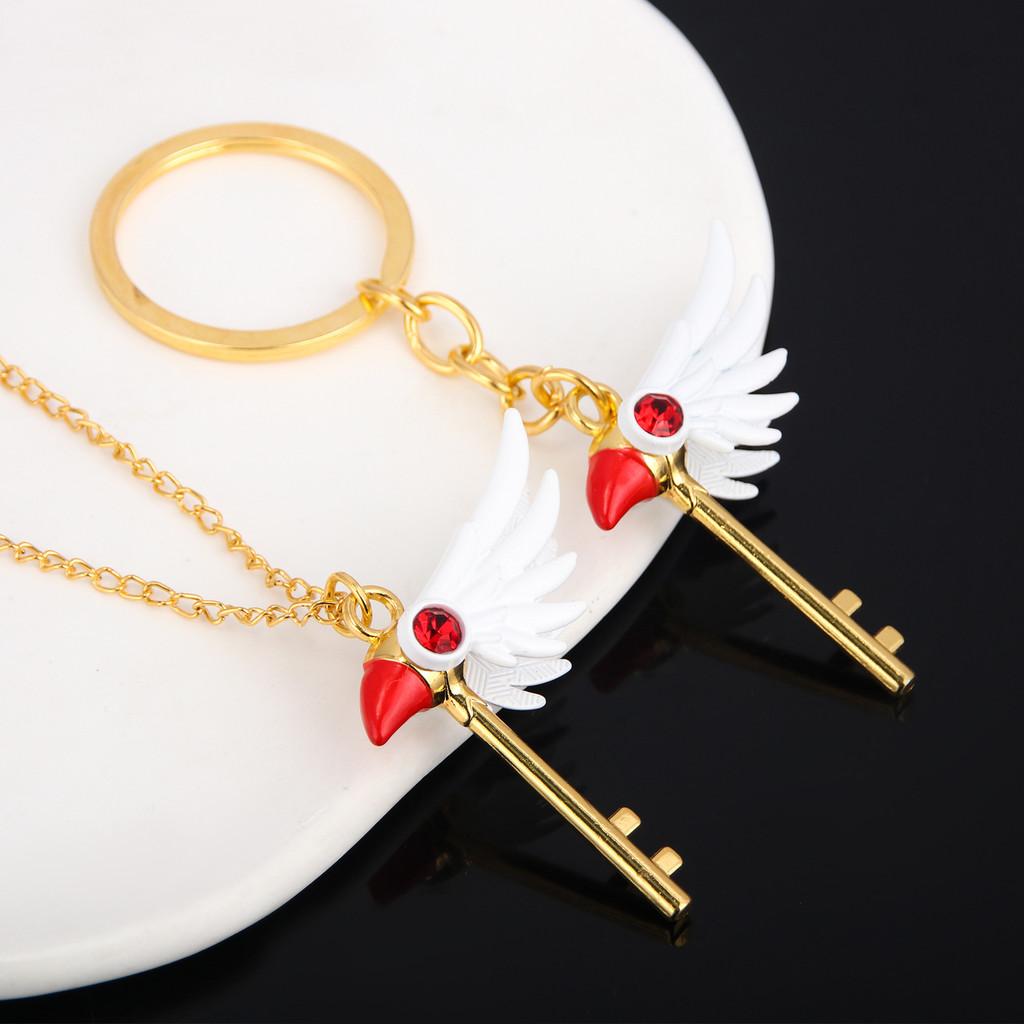 Cardcaptor Sakura Bird Head Magic Wand Necklace With Alloy Pendant For Cosplay Fans