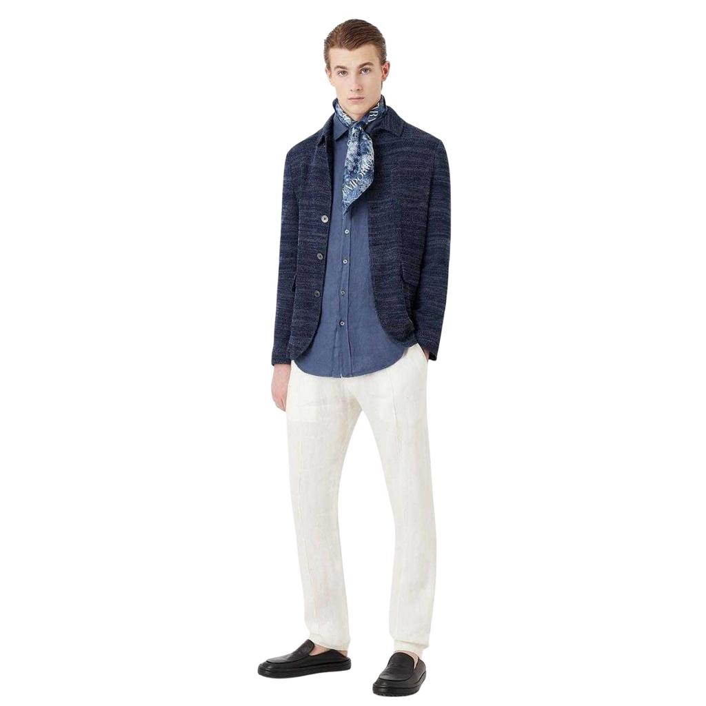 Emporio Armani Mens Plain Cotton Shirt