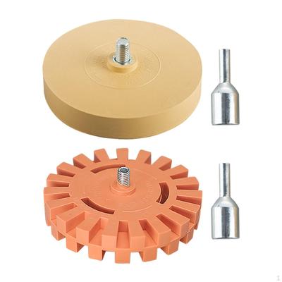 2x Stěrka na odstraňování nálepek, Nástroje na odstraňování adheziv, pro Automobily, Nákladní vozy, Lodě, s adaptérem pro vrtačku pro