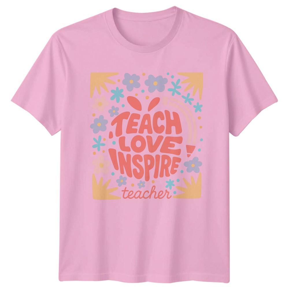 TEACH LOVE INSPIRE Teacher Education Appreciation Unisex Graphic TShirt