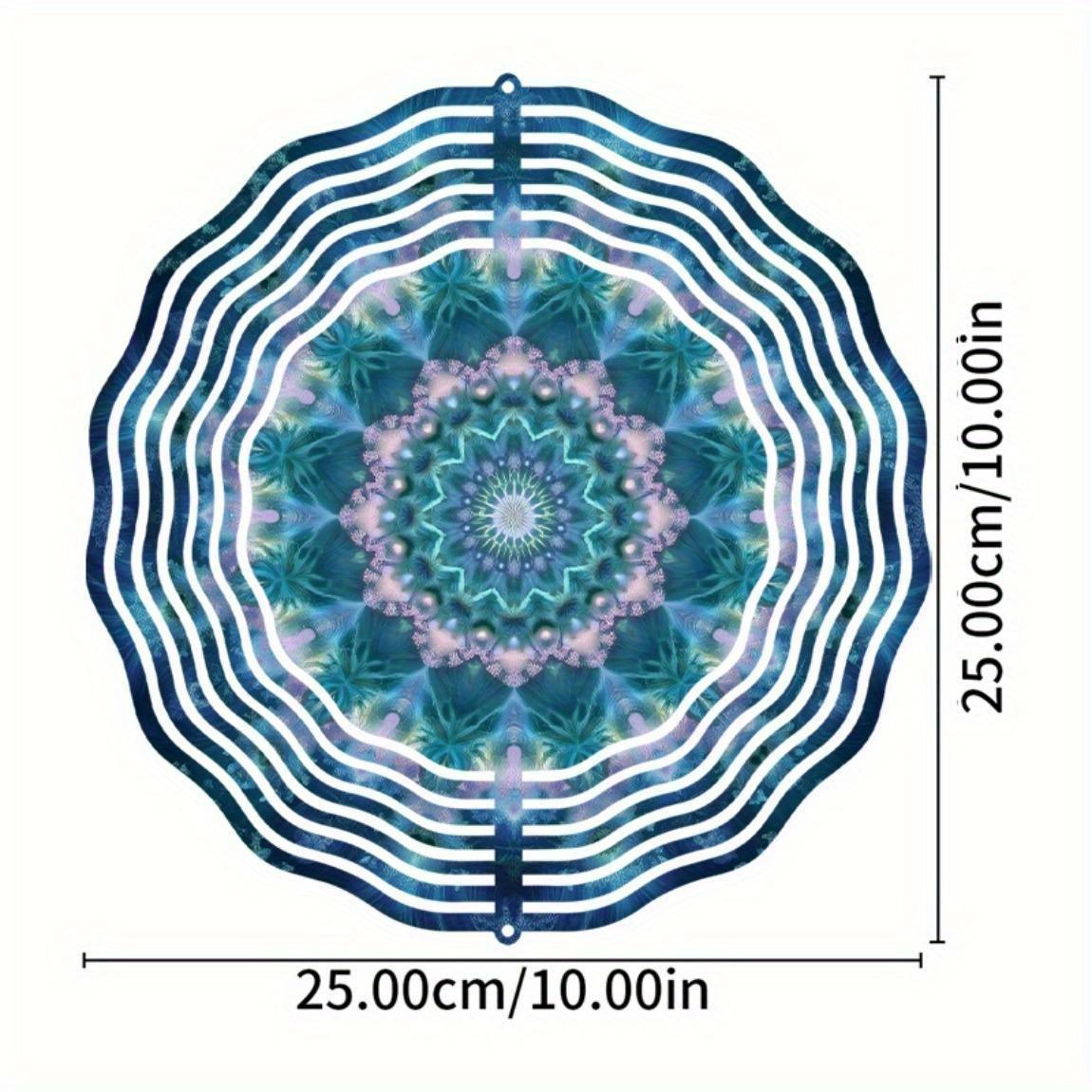 

10 Inch Hanging Wind Spinner with 360 Degree Hook for Balcony Garden Decor Spring Summer Outdoor DecorationMetal Wind Chimes for Home Decor 01A