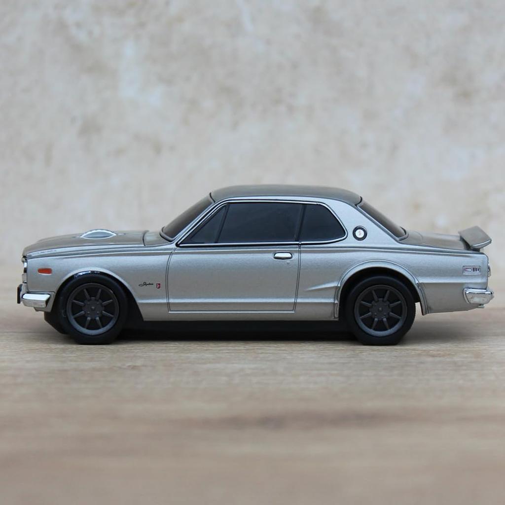 Wireless Bluetooth Mouse for Nissan Skyline 2000 GT-R Gunmetal Silver (also known as Hakosuka)
