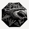 1PC Shark Artwork Automatic Folding Umbrella Automatic Open/Close, Automatic Folding, 8-Rib Durable Frame, Portable Travel Umbrella 709