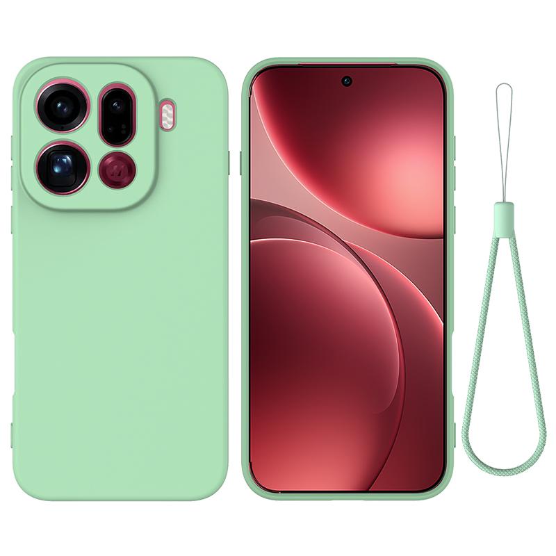 

For OPPO Find X9 Pro Case Soft Premium Liquid Silicone Strap Cover with Flocking inside for Oppo Find X 9 Pro OPPO Find X9 Pro