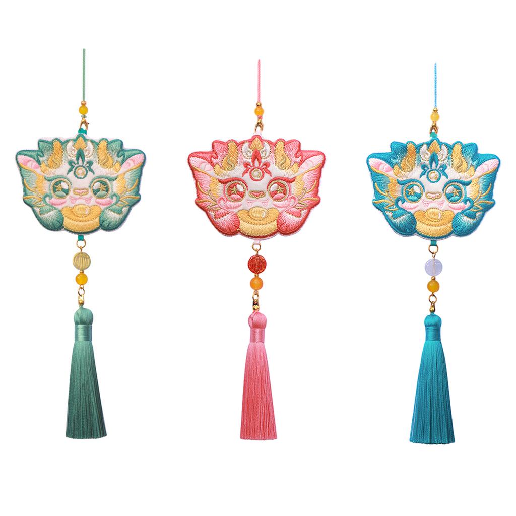 Empty Sachet Bag Chinese Dragon Year Cute Sachet with Tassel Embroidered Sachet Bag Jewelry Pouch Bag Hanfu Accessories