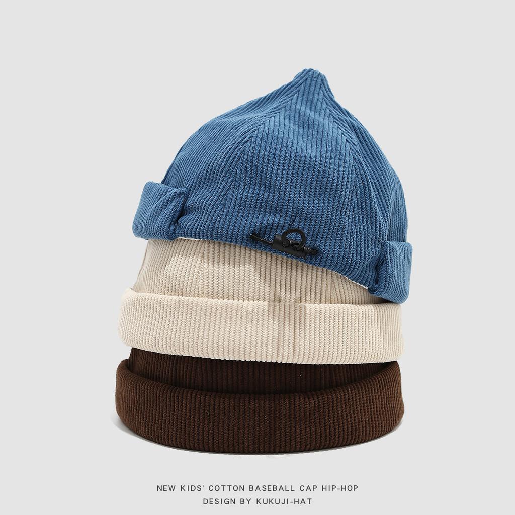 Punk Ethnic Cotton Corduroy Toddler Cap With Breathable Windproof Design For Kids