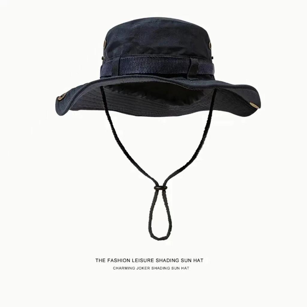 Hat Men's sun hat Sun protection hat Big brim fishing hat Sun hat Summer face hat Outdoor breathable foldable hat