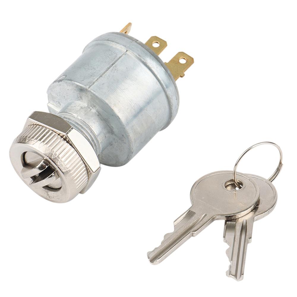 3-way 4-terminal Off-on-Lights/Accessories-on Ignition Switch For EZGO 1981-up
