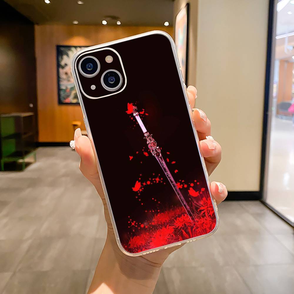 

Tokyo-Red Spider Lily-Ghoul Phone Case For iPhone17,16,15,14,13,12,11 ,Pro Max,16/15/14 Plus XS Soft Silicone Transparent Cover iPhoneXSMAX