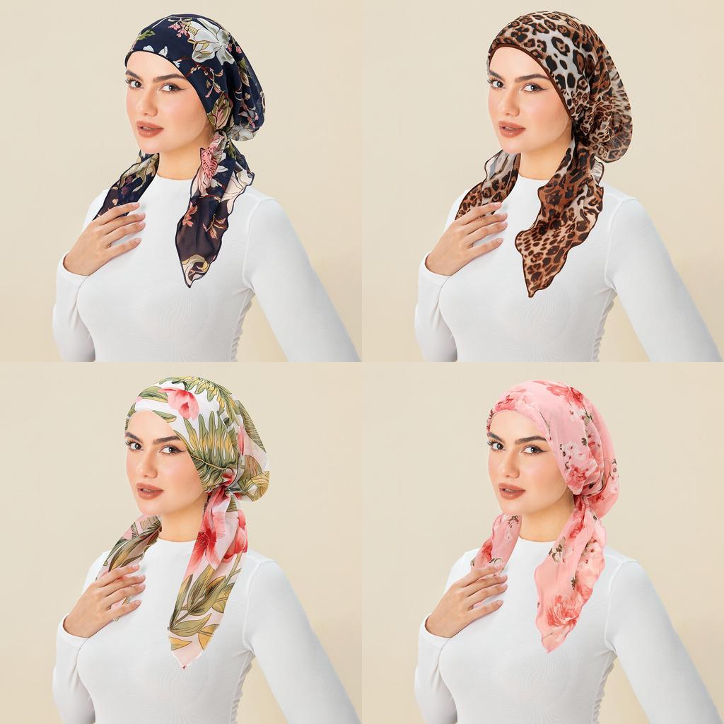 Polyester Fashion Ladies Headscarf Hat With Breathable Design For Casual Wear