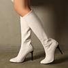 Fashion Vintage Suede Women Knee High Boots Fashion Pointed Toe Shoes Autumn Winter Thin Heel Ladies Long Booties