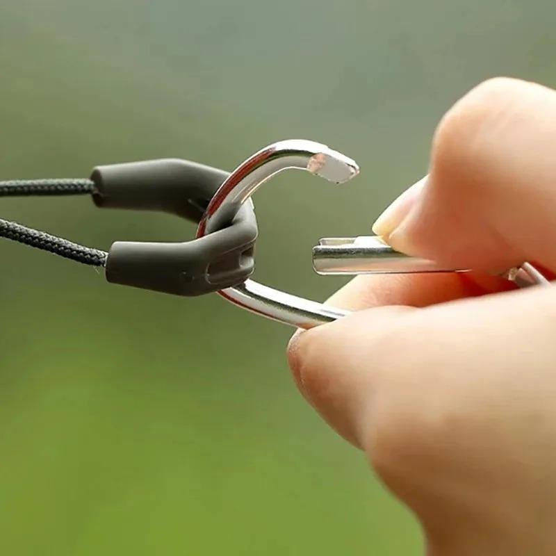 Outdoor Silikon Flaschen Schnalle Karabiner Wasserflaschenhalter Clip, Tragbarer Getränkeflaschen Aufhänger für Rucksack Camping Wandern Radfahren Reisen