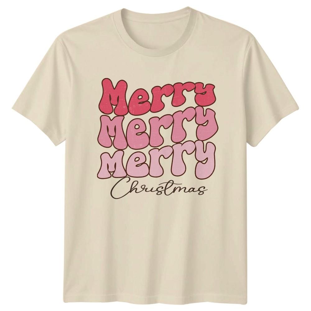 Merry Merry Merry Christmas Holidays Christmas Unisexs TShirt Unisexs Tee Graphic