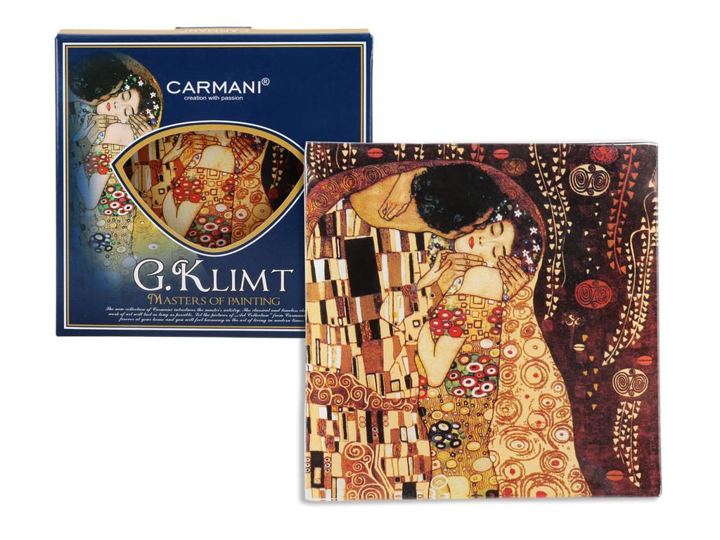 Talerz Dekoracyjny Gustav Klimt Pocałunek Ozdobny Talerz Sztuka