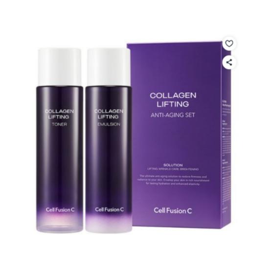 Cell Fusion C Collagen Firming Anti-Aging Toner & Emulsion Set Skin Elasticity Care 150ml x2