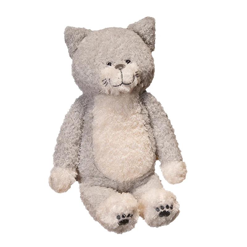 Cute Tea Rice Cat Plush Toy Black And White Splicing Plush Kawaii Cat Sleeping Leg Doll Festival Gift For Children Birthday Gift