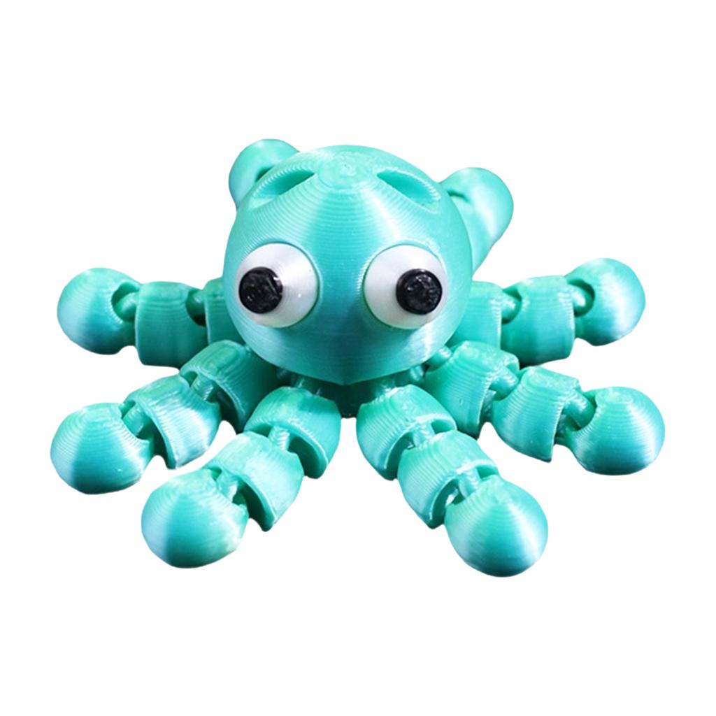 3D Printed Ornaments That Can Be Hung Backpacks Or School Bags; Squid And With Movable Joints.