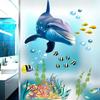 New Underwater World Dolphin Creative Children's Room Boys Bedroom Bedside Decorative Wall Sticker