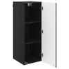Wall Mounted Cabinet Black 33 X 34.5 X 90 Cm Engineered Wood
