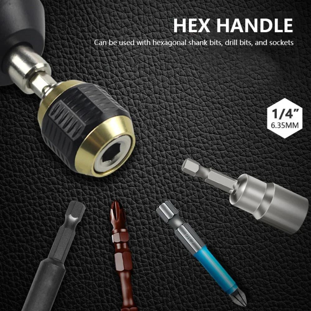 1 4 Inch Hex Handle Big Head Pop Up Quick Release Self Locking Adapter Electric Drill Driver Bit Extension Rod