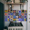 24 pezzi di adesivi per piastrelle modello retrò autoadesivi fai da te adesivi murali per scale decorazione della casa per cucina bagno