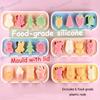 Food Grade Silicone Moulds, Reusable,Silicone Icicle Moulds +6 Reusable Sticks, Silicone Ice Moulds for Kids with Handle, Ice Lolly Moulds with Lid