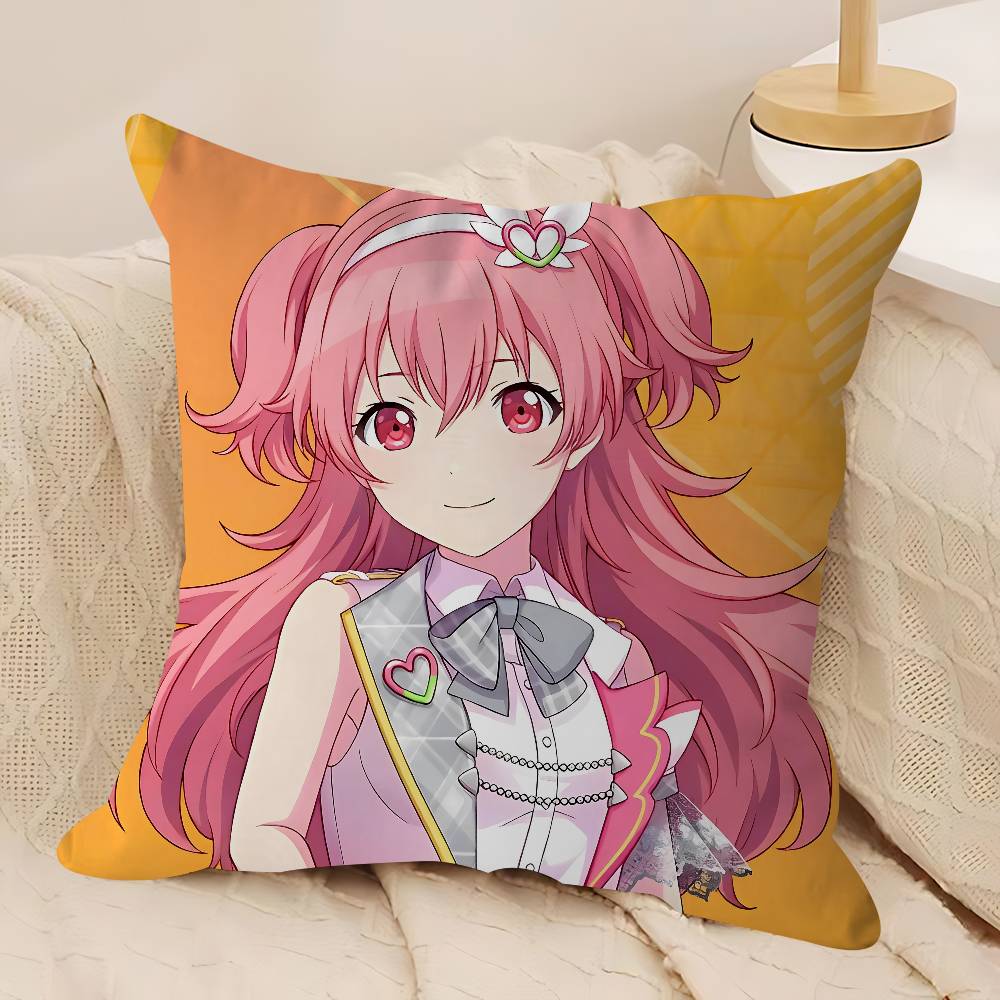 A-Airi Momoi Cartoon Cushion Cover Car Throw Pillow Case For Sofa Car Christmas Gift 40x40cm 45x45cm