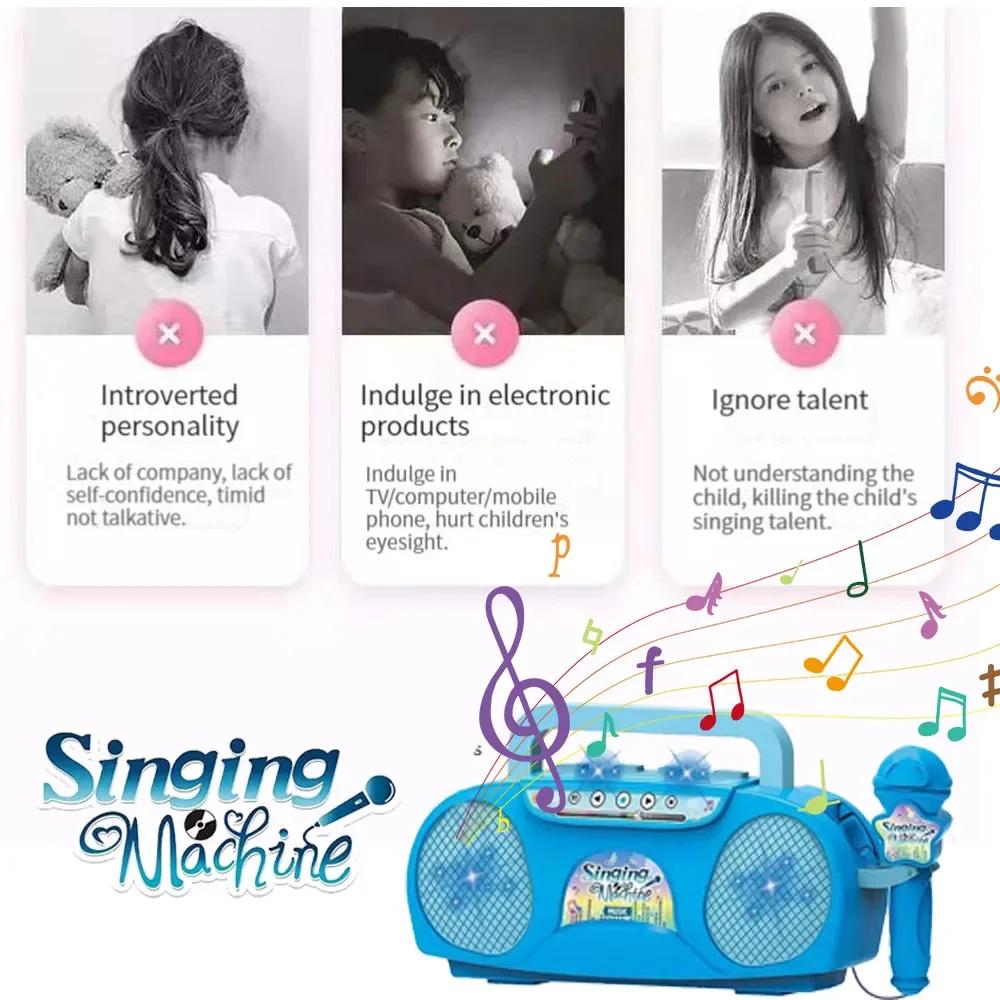 Kids Speaker Microphone Karaoke Music Instrument Children Singing Toys Baby Games Educational Toys for Girls Boys Kids Gifts