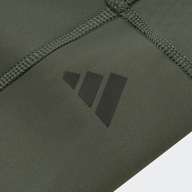 Adidas Optime Power 7/8 Legginsy do jogi i fitnessu z wysokim stanem Damskie spodenki Szaro-sosnowo-zielone IZ0270