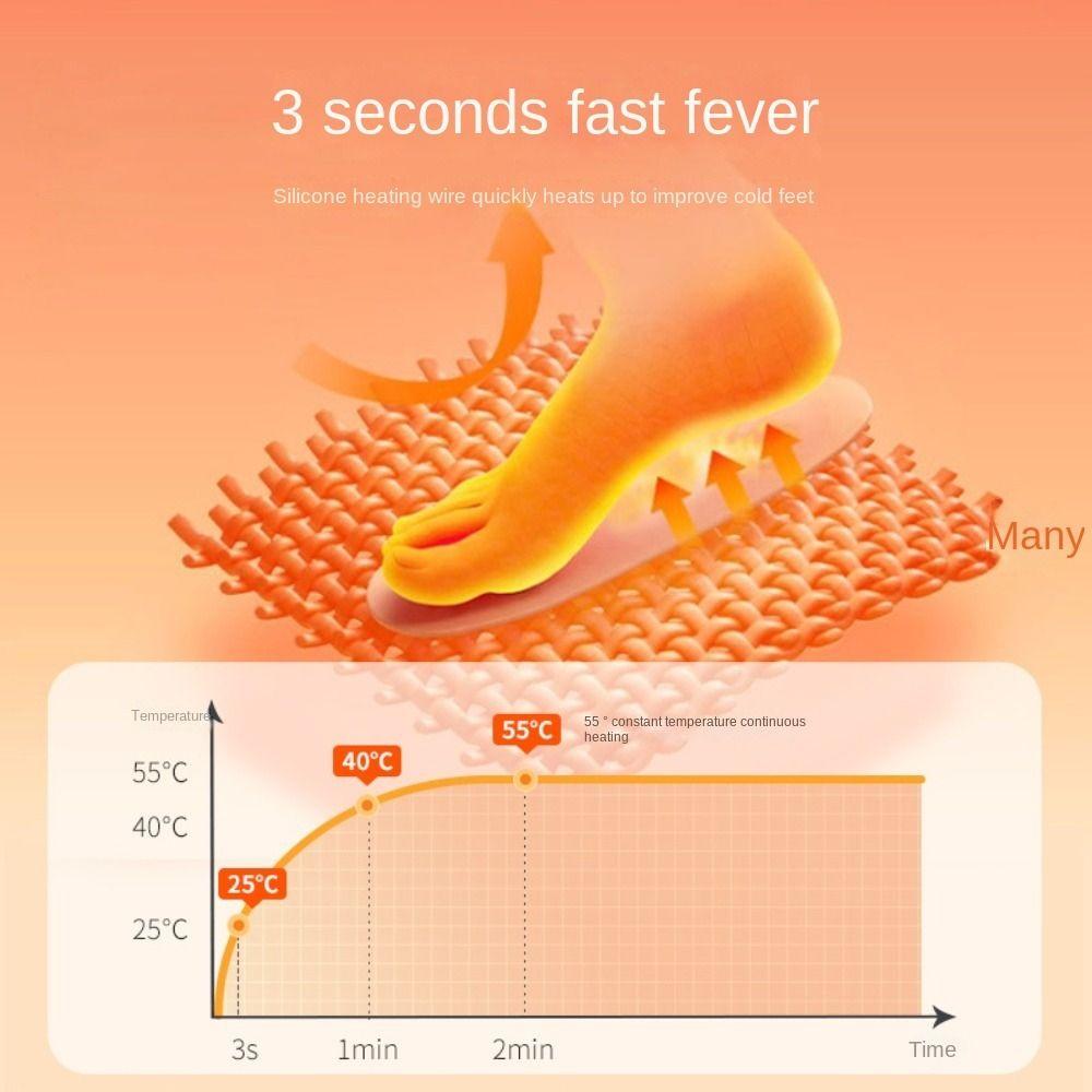 Cotton USB Heated Socks Fast Heating Electric Heated Socks Winter Warm Feet Warmer  Outdoor Sports