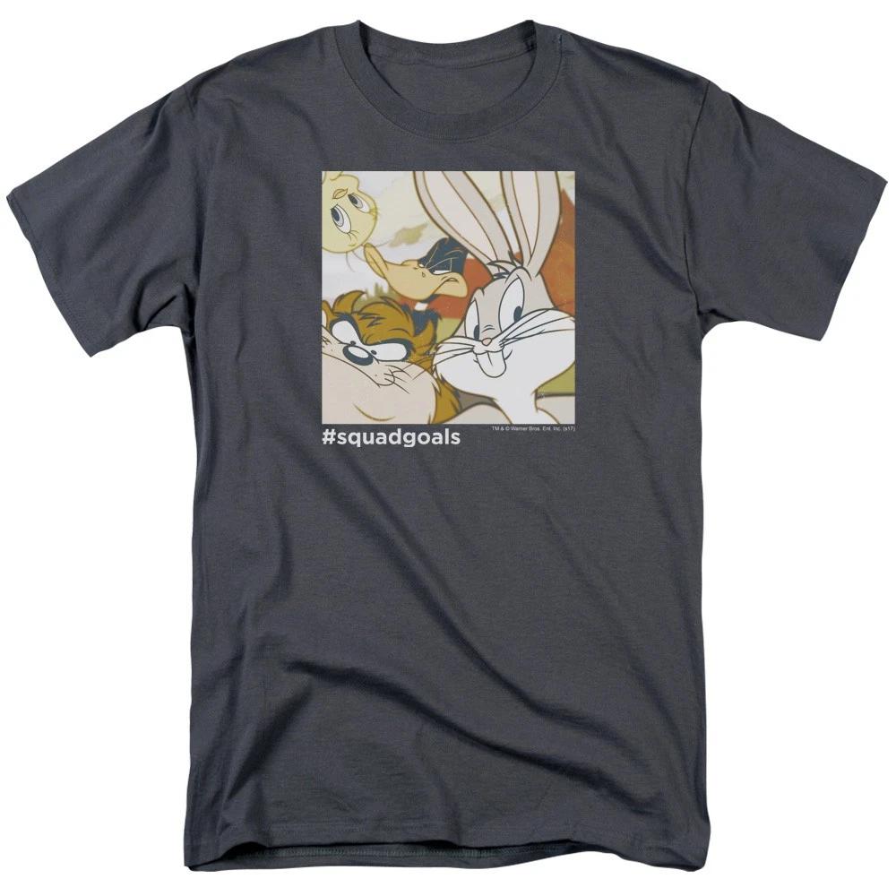 Looney Tunes - Squad Goals - Unisex Short Sleeve Children s T-shirt - Gray 130